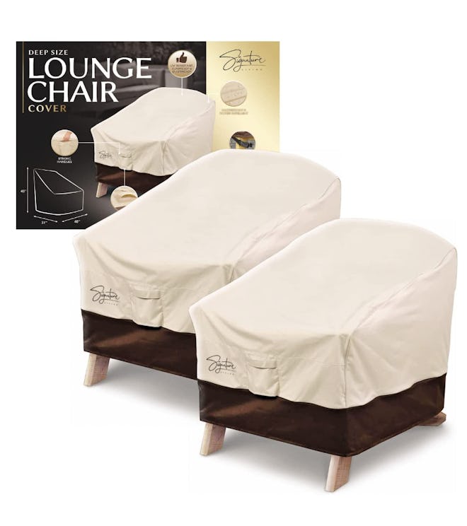 Signature Living Tan Waterproof Patio Chair Covers