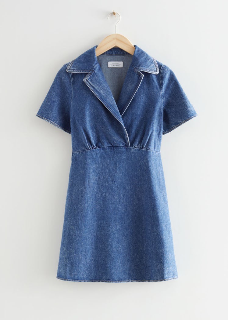 & Other Stories denim mini dress