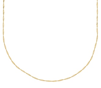 Gold Twisted Rope Chain Necklace