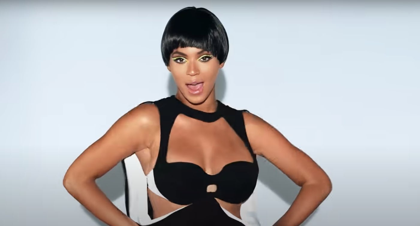 Beyoncé wears a mod-style pixie haircut in the &ldquo;Countdown&rdquo; video.
