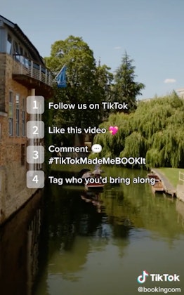 Here's how to enter Booking.com's dream trip giveaway to seven lucky TikTok users.