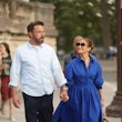 Ben Affleck and Jennifer Lopez visit the Tuileries Gardens 