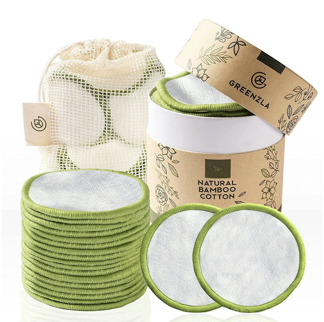 Greenzla Reusable Makeup Remover Pads (20-Pack)