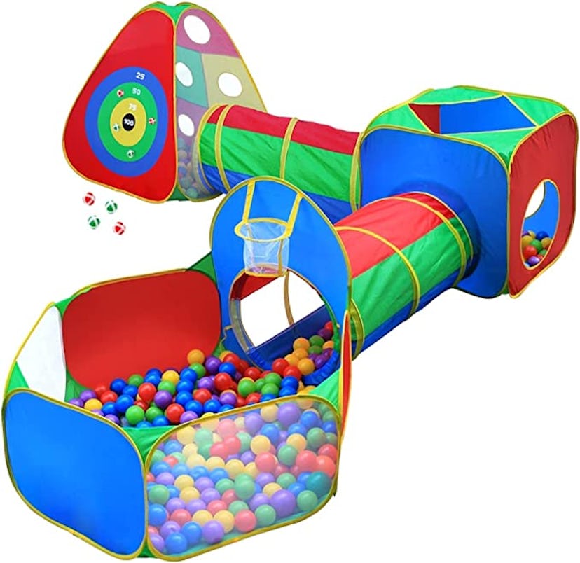 Hide N Side Kids Ball Pit Tents and Tunnels (5 Pieces)