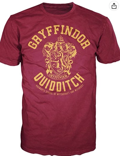 Harry Potter Gryffindor Quidditch Adult T-Shirt Red