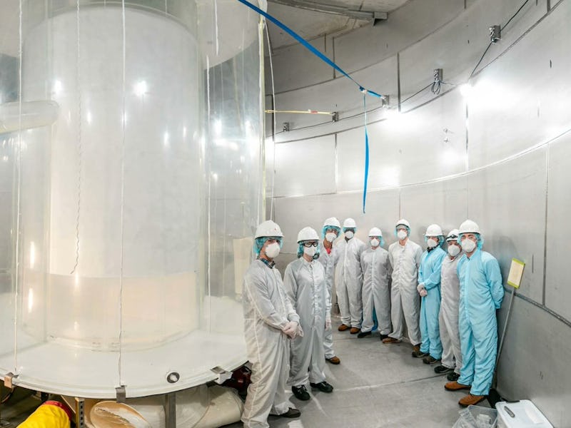 Some of the team members responsible for the LUX-ZEPLIN experiment.
