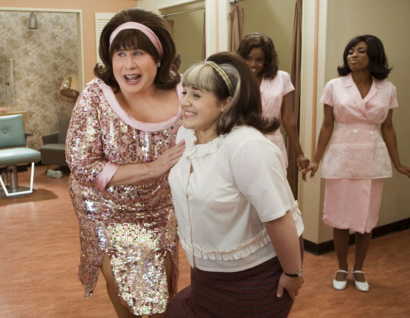 John Travola and Nikki Blonsky in 2007's Hairspray movie