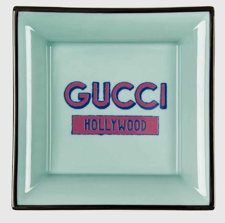 Square Change Tray with 'Gucci Hollywood' Print