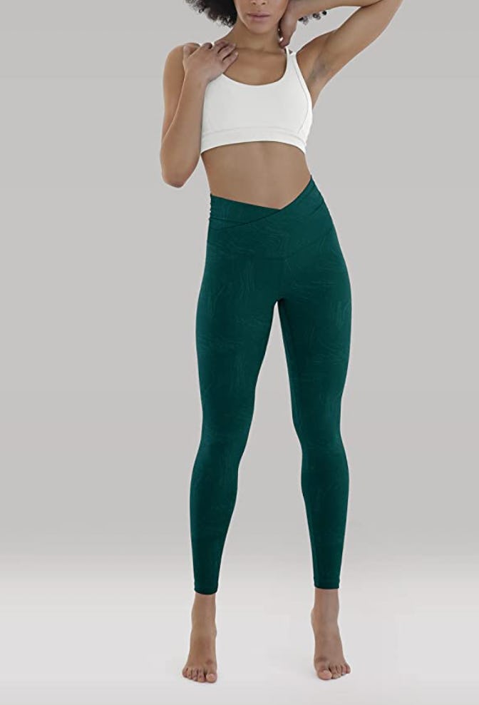 ODODOS Cross Waist Yoga Leggings