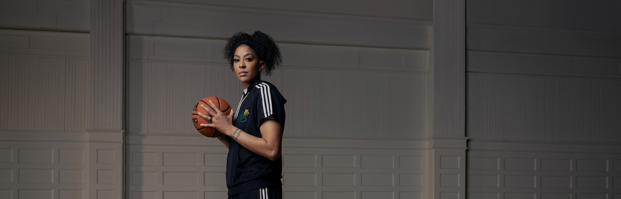 Adidas and Candace Parker's second signature sneaker, the Exhibit B, in gray