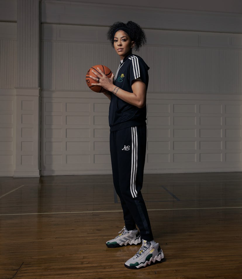 Adidas and Candace Parker's second signature sneaker, the Exhibit B, in gray