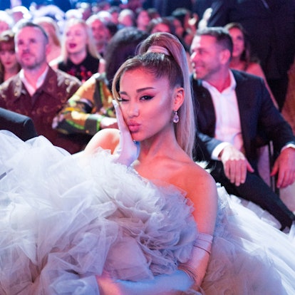 Ariana Grande at the 2020 Grammy Awards, ahead of sharing before-and-after makeup photos on Instagra...