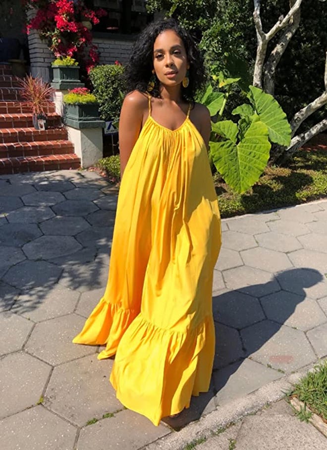 Adogirl Ruffle Hem Maxi Dress