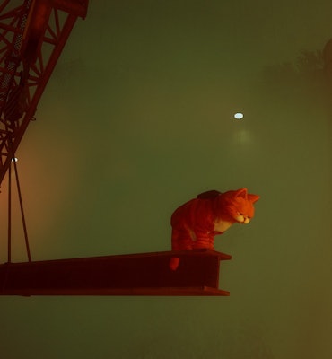 A screenshot of Stray with Garfield mod