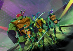 Raphael, Michelangelo, Leonardo, and Donatello in Rise of the Teenage Mutant Ninja Turtles: The Movi...