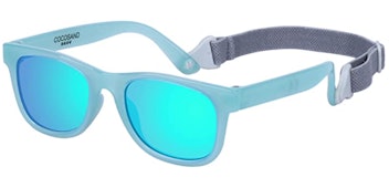 blue polarized sunglasses with strap from cocosand