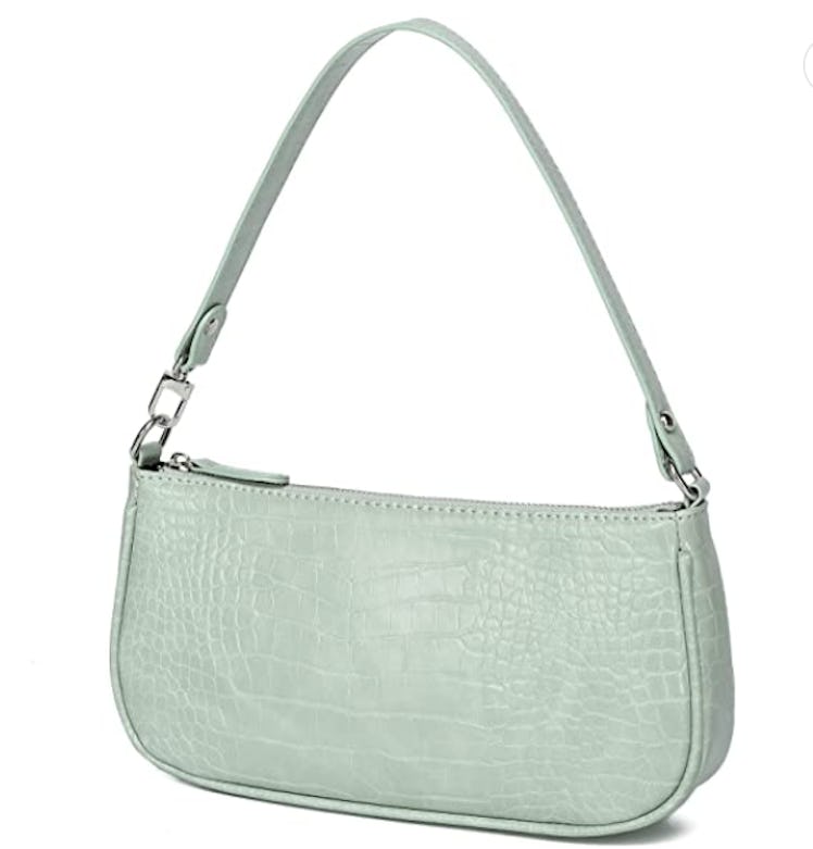 YIKOEE Mini Shoulder Bag with Croc Pattern