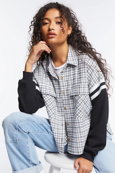 Forever 21's Reworked Plaid Combo Flannel Shirt.