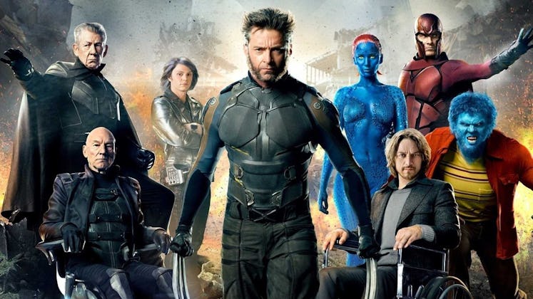The cast of X-Men: Days of Future Past stands together