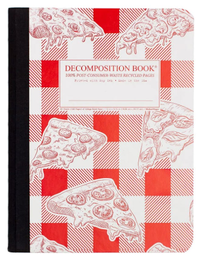 This pizza-themed composition notebook is such a cute notebook for back-to-school.