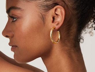 PAVOI Gold Hoop Earrings