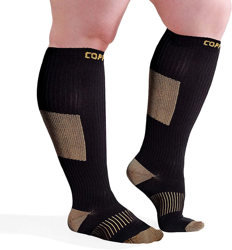 wide calf compression socks for men