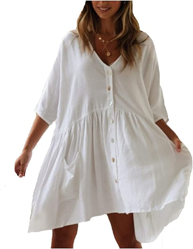 Wander Agio Button-Down Cover-Up