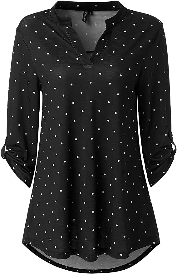 Zattcas Notch Neck Tunic Top