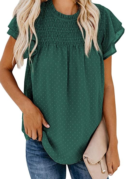 Paitluc Sleeveless Swiss Dot Blouse