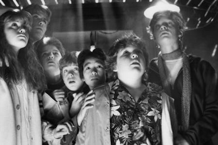 From left to right, Kerri Green, Josh Brolin, Corey Feldman, Sean Astin, Ke Huy Quan, Jeff Cohan and...