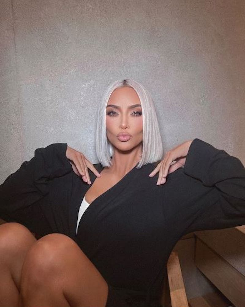 Kim Kardashian platinum bob haircut 2022