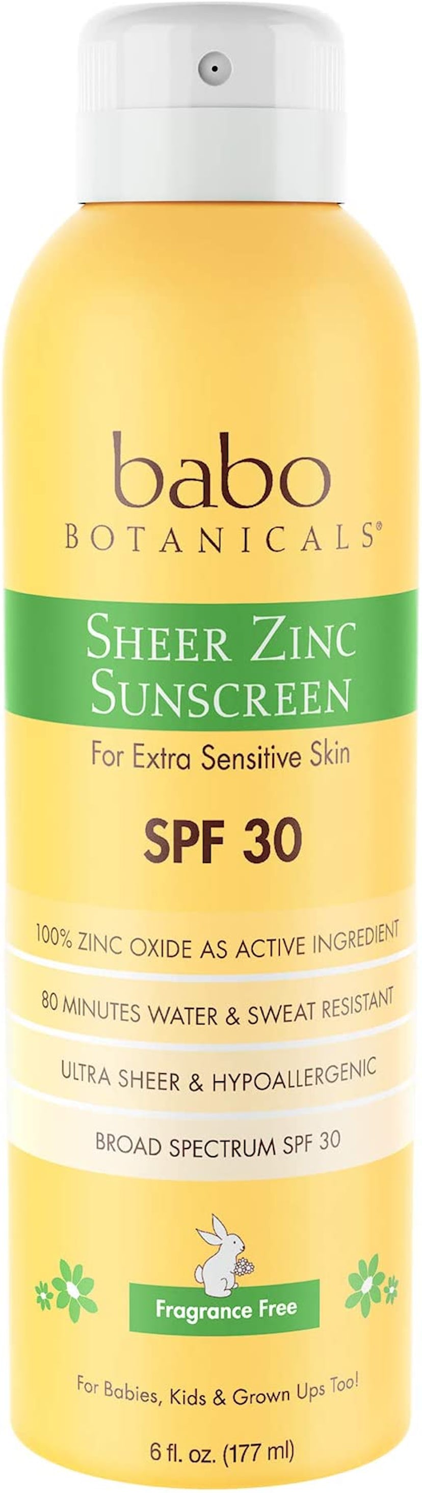 Babo Botanicals Sheer Zinc Continuous Spray Sunscreen (SPF 30)
