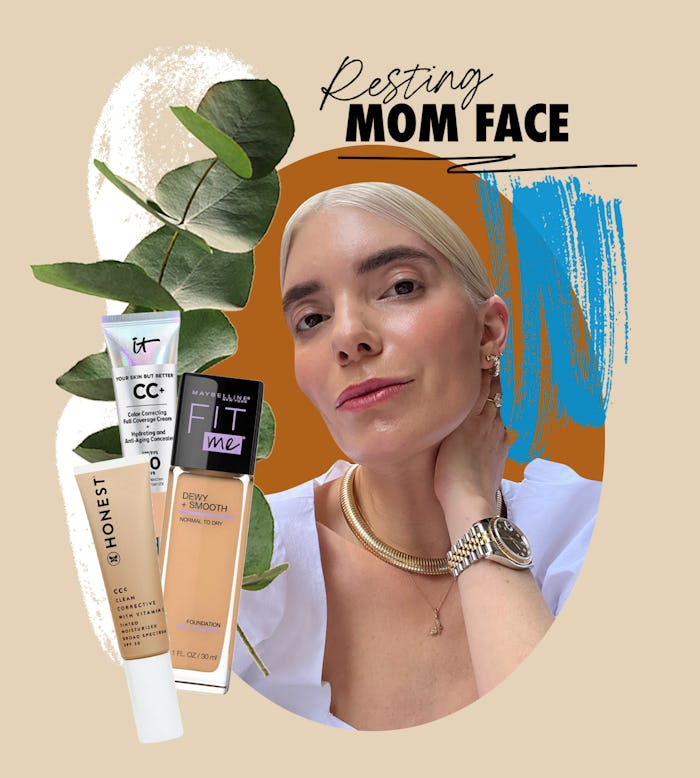 A collage with beauty editor Carly Cardellino and her favorite foundations