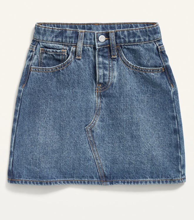 denim skirt affordable back to school outfit