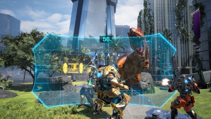 screenshot from Exoprimal multiplayer game