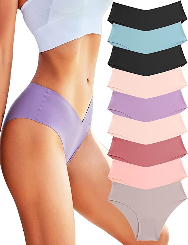 ROSYCORAL Seamless Bikini Panties (9-Pack)