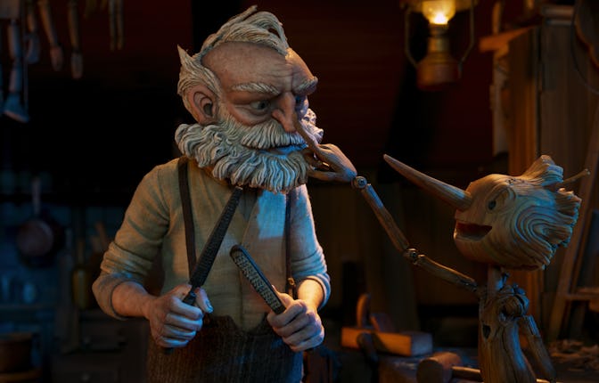 Still image of Geppetto from trailer for 'Guillermo del Toro's Pinocchio'