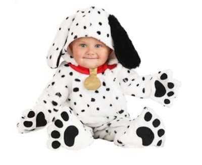 Plush Dalmatian Puppy Jumpsuit for Infants