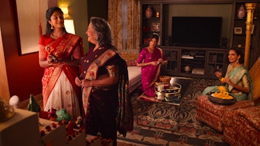 Maitreyi Ramakrishnan as Devi, Ranjita Chakravarty as Nirmala, Richa Moorjani as Kamala, Poorna Jaga...