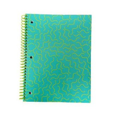Cute notebooks like this green and blue one make note taking much more fun.