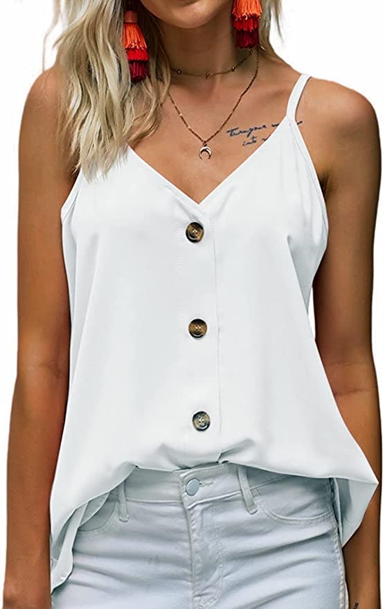 BLENCOT Button Down Tank Top