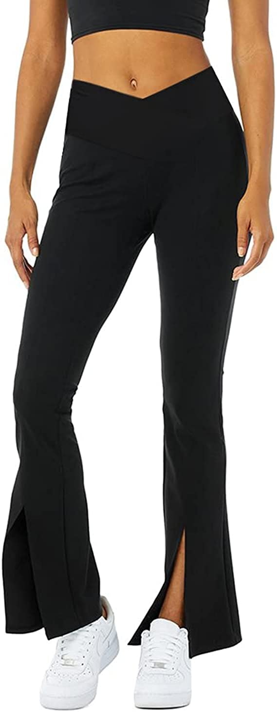 Esobo Crossover High Waisted Bootcut Yoga Pants