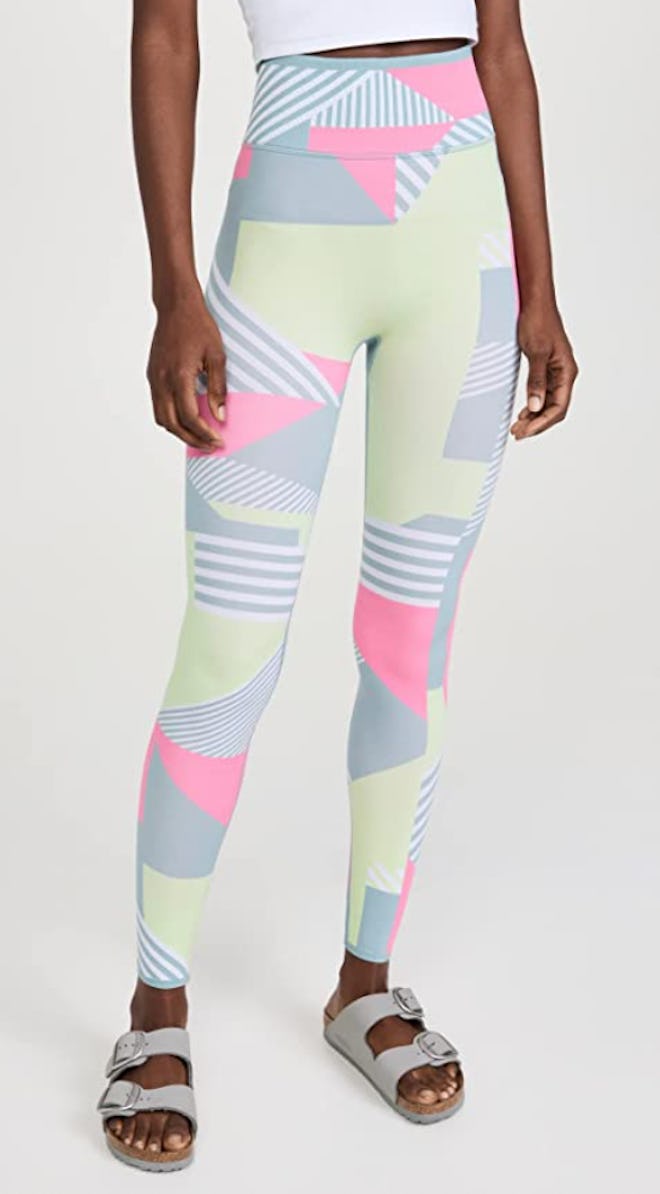 The best leggings for summer by Sweaty Betty are seamless, lightweight, and come in a pastel geometr...