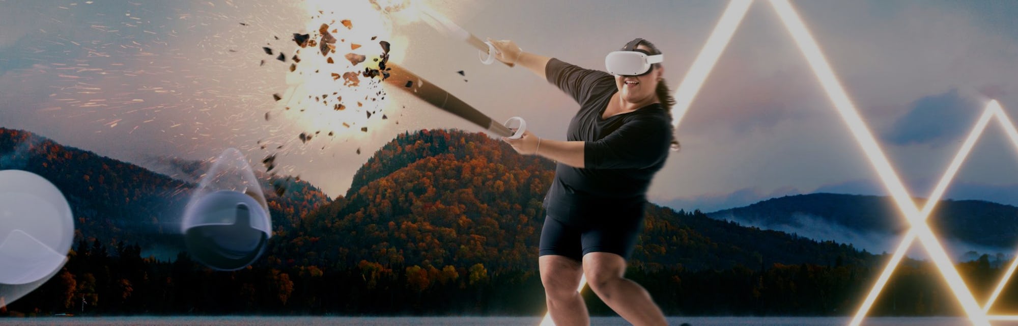 A Supernatural workout as viewed in VR.