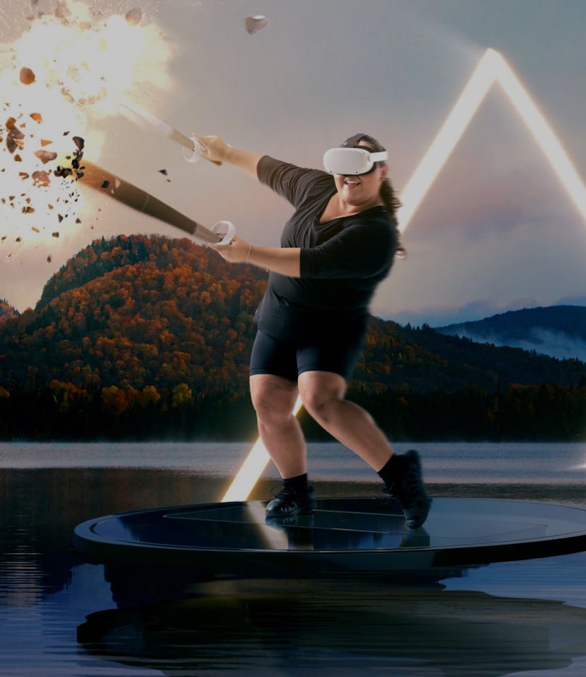 A Supernatural workout as viewed in VR.