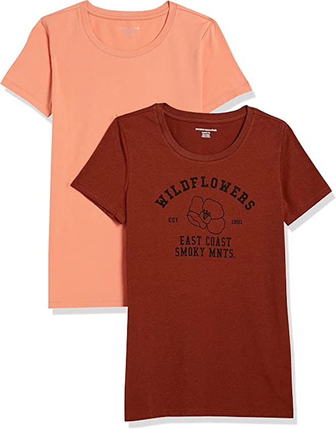 Amazon Essentials Classic-Fit Short-Sleeve Crewneck T-Shirt (2-Pack)