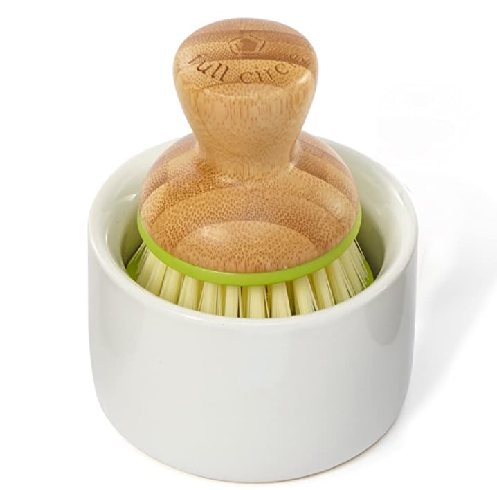 Full Circle Ceramic Soap Dispenser &amp; Bamboo Brush