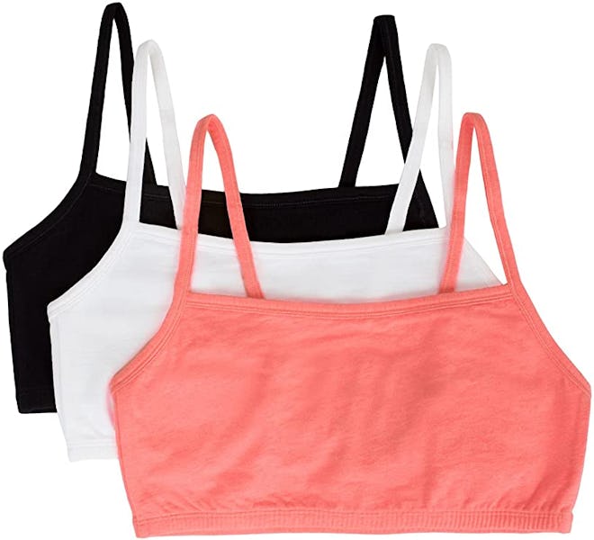 Fruit of the Loom Spaghetti Strap Cotton Pullover Sports Bra