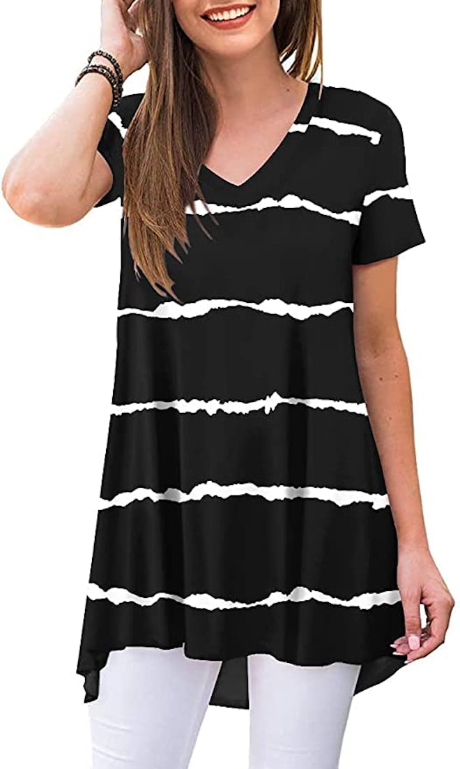 POPYOUNG V-Neck Tunic Top