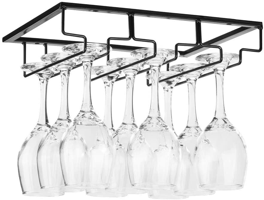 FOMANSH Under Cabinet Stemware Rack